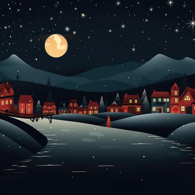 Photo arrière-plan de la scène d'hiver de noël modèle de texte de conception de vacances festives