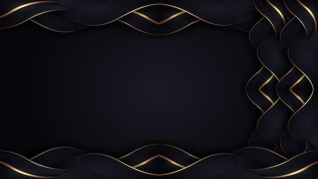 Arrière-plan sombre avec de l'or de luxe