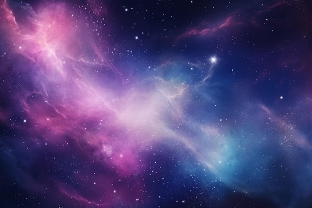Arrière-plan spatial nuit étoilée réaliste cosmos et étoiles brillantes voie lactée et galaxie de couleur de poussière d'étoiles