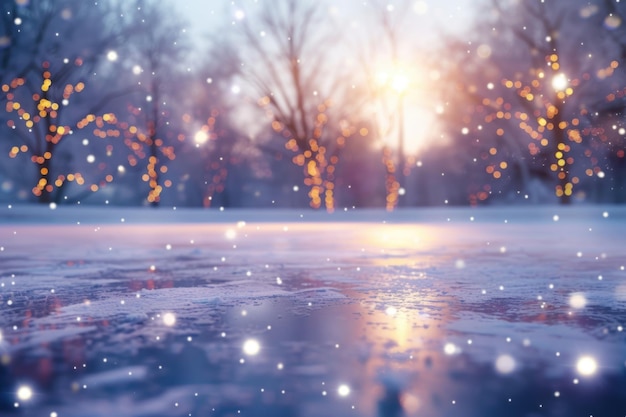 Arrière-plan stade de hockey professionnel et une patinoire vide avec des lumières