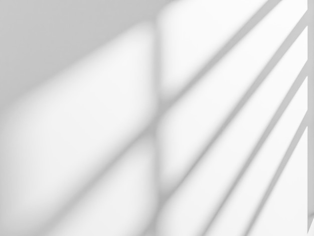 Arrière-plan de studio blanc abstrait pour le mur de présentation du produit avec des ombres de produit d'affichage de fenêtre
