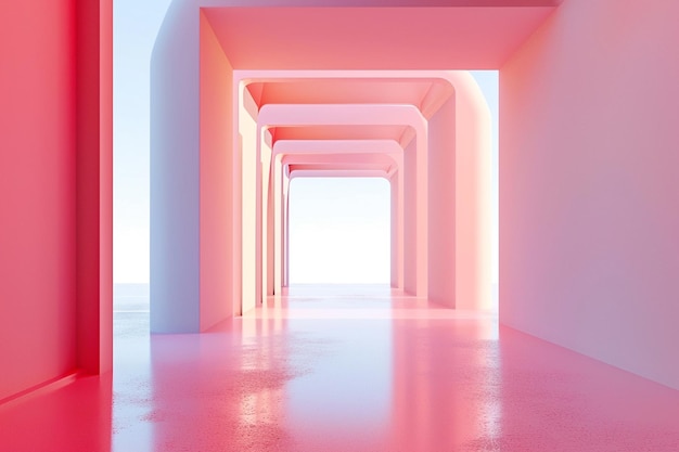 Arrière-plan stylé et minimaliste en 3D