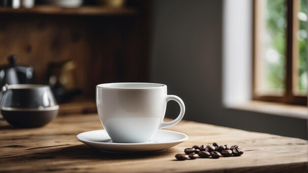 arrière-plan de tasse de café réaliste photo