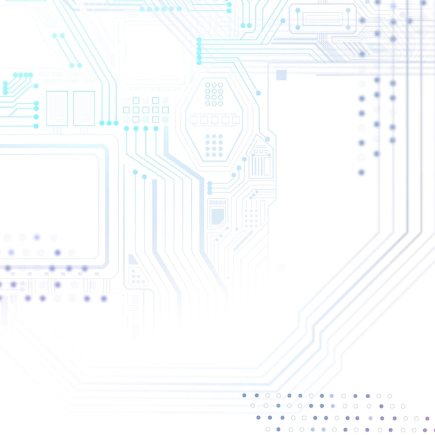 Arrière-plan de la technologie des circuits de la carte mère png en bleu