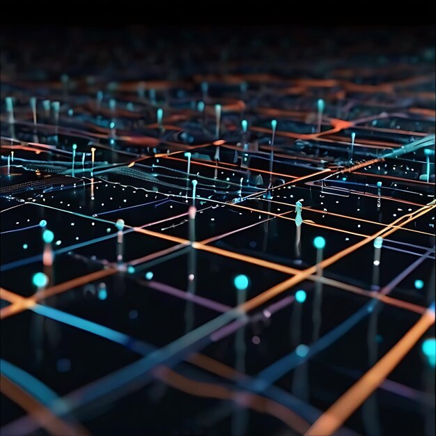 Photo arrière-plan de la technologie des données générée par l'ia