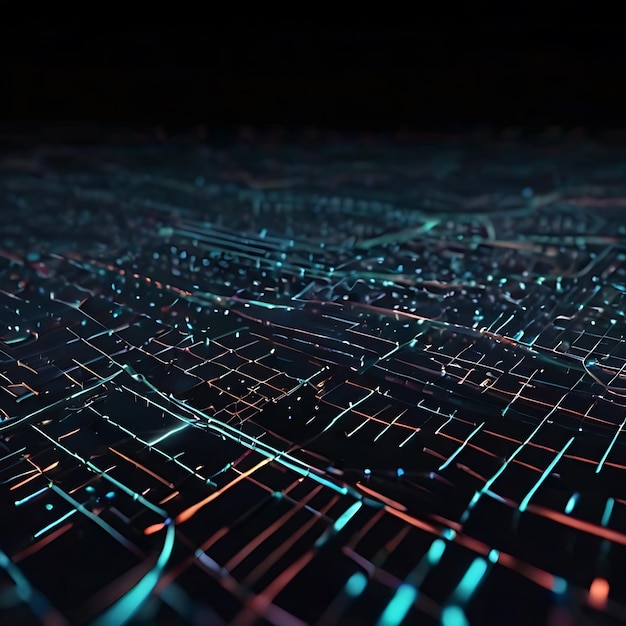 Photo arrière-plan de la technologie des données générée par l'ia