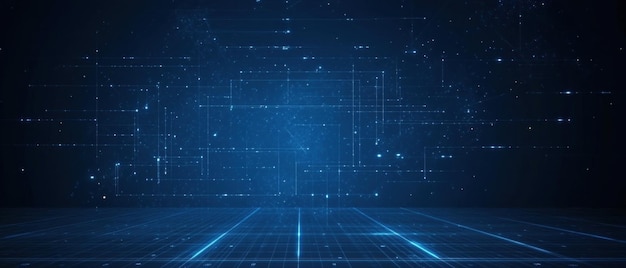 Arrière-plan de la technologie de réseau numérique avec des lignes et des connexions lumineuses