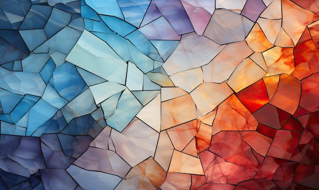 Arrière-plan de texture abstraite à partir de formes géométriques colorées Focus doux sélectif