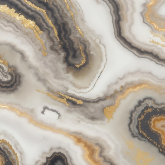 Arrière-plan à texture d'agate gris et doré