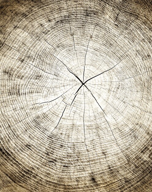Arrière-plan à texture d'anneau de bois ancien