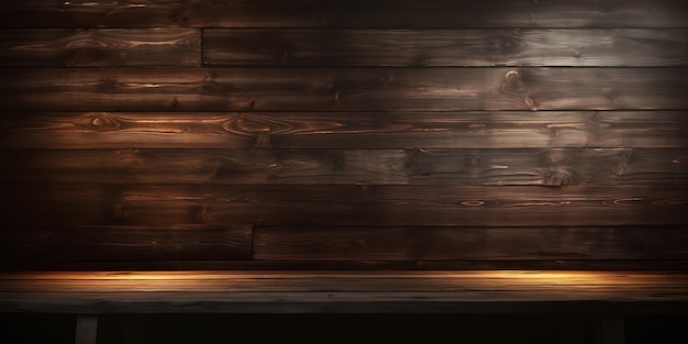 Arrière-plan ou texture en bois Planches de bois brun foncé réalistes