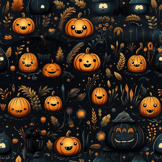 Arrière-plan et texture de la citrouille d'horreur d'Halloween
