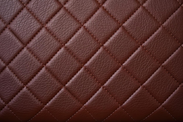 Arrière-plan et texture en cuir brun utilisés comme motif pour l'intérieur des voitures ou les meubles