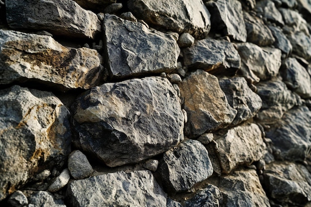 Arrière-plan de la texture du mur de pierre En gros plan Focus sélectif