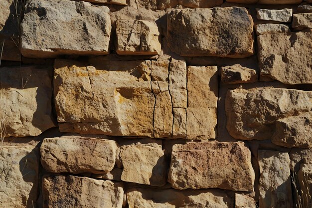 Arrière-plan de la texture du vieux mur de pierre Vue rapprochée de la texture du mur de pierres