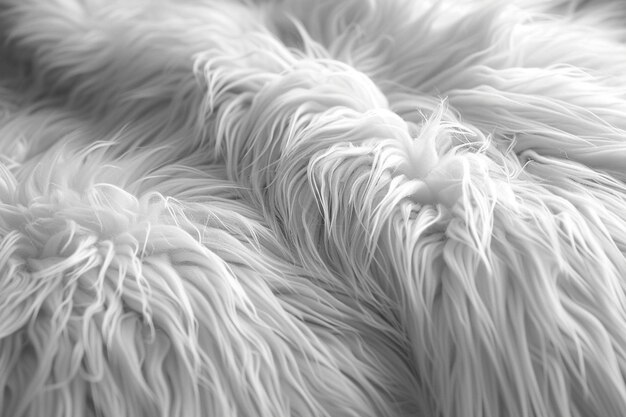 Arrière-plan à texture de fausse fourrure blanche