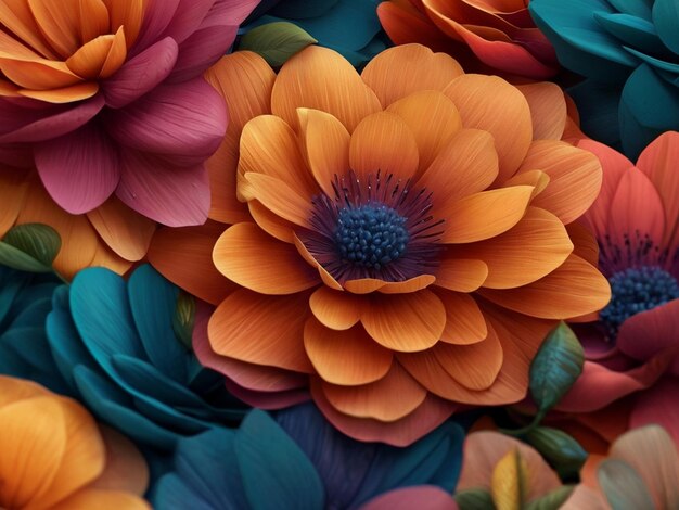 Un arrière-plan avec une texture florale impressionnante