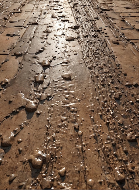 arrière-plan de la texture une grande flaque d'eau sur le sol