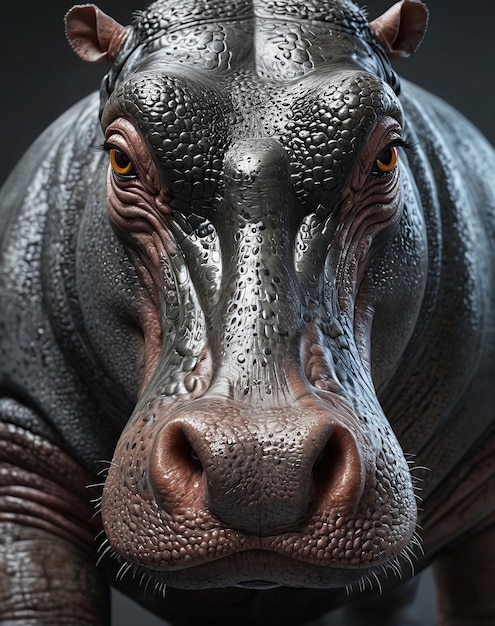 Arrière-plan de la texture un hippopotame avec un très long nez et un très long nose avec un très longtemps