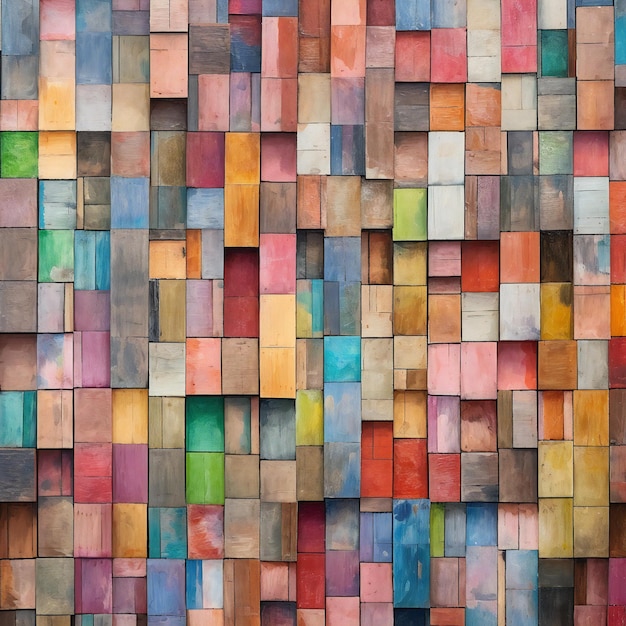 Arrière-plan et texture de mur en bois coloré Arrière-plan abstrait pour la conception