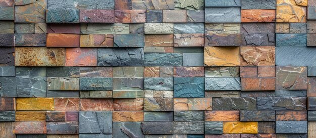 Arrière-plan de texture de mur de brique multicolore moderne