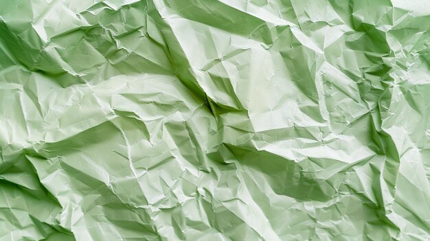 Photo arrière-plan de texture de papier froissé vert pour la conception avec un espace de copie pour le texte ou l'image