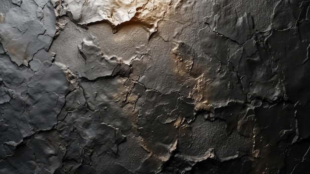 Arrière-plan de texture de pierre craquée sombre et abstraite.