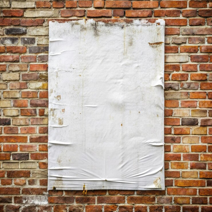 Photo arrière-plan de texture de style affiche de rue en pâte de blé blanche