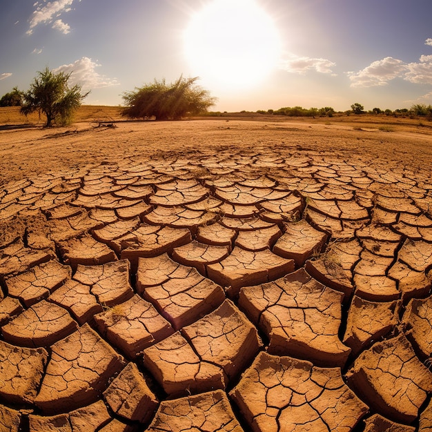 Photo arrière-plan de la texture de la terre fissurée