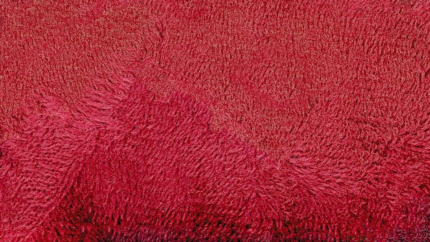 Photo arrière-plan de texture de tissu en peluche rouge