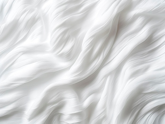Arrière-plan de texture de tissu de soie blanche Vue rapprochée de la texture de fabricant de soie blanc