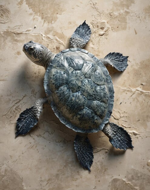 arrière-plan de texture une tortue sur un mur