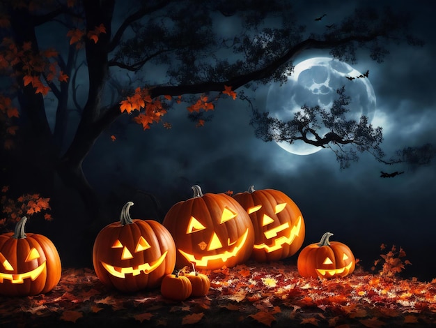 Arrière-plan sur le thème d'Halloween généré par ai