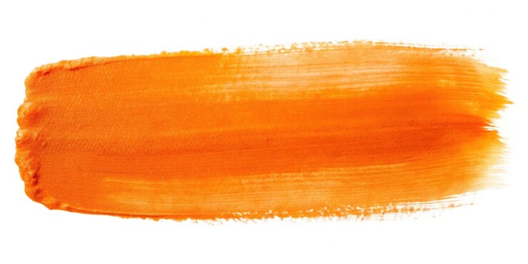 Photo arrière-plan de traits de pinceau à l'aquarelle dans des tons orange