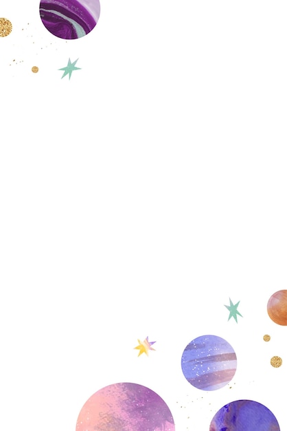 Arrière-plan transparent de la bordure de la galaxie png