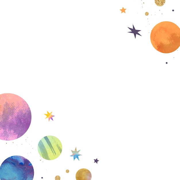Arrière-plan transparent de la bordure de la galaxie png