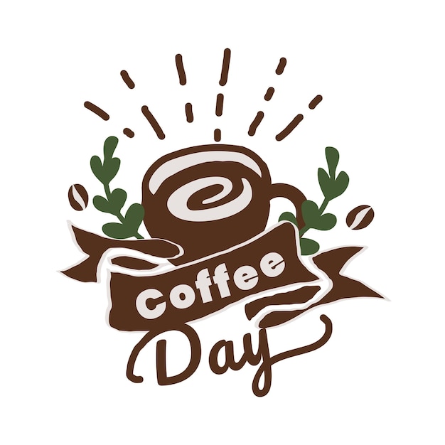 Arrière-plan transparent de l'élément de la journée du café Png
