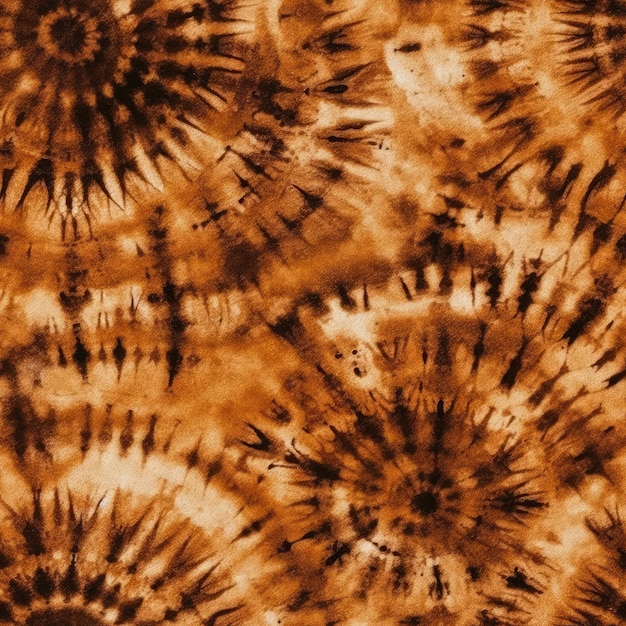 Arrière-plan transparent Fond Tiedye marron AI générative