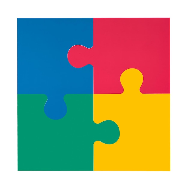 Arrière-plan transparent avec des pièces de puzzle PNG