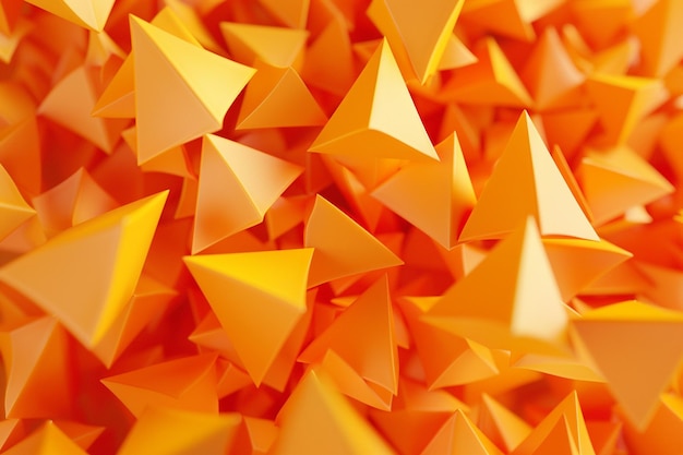 Photo arrière-plan de triangles en couleur orange