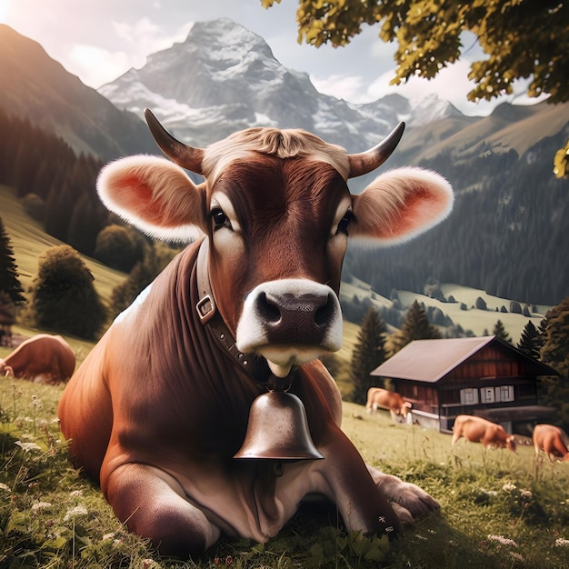 Photo arrière-plan de la vache