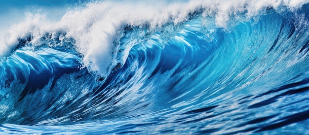 Photo arrière-plan des vagues bleues de la mer