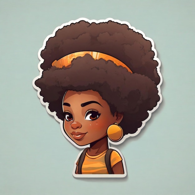 Photo arrière-plan vectoriel de dessins animés afro-américains