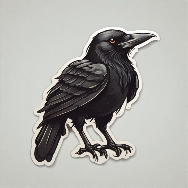 Photo arrière-plan vectoriel du dessin animé crow