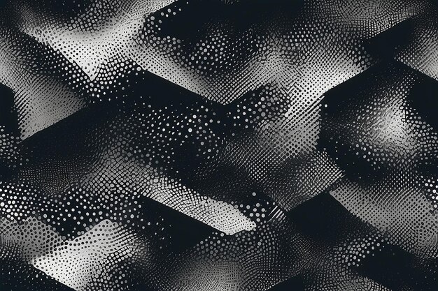 Arrière-plan vectoriel géométrique monochrome modèle d'illustration à demi-ton abstrait