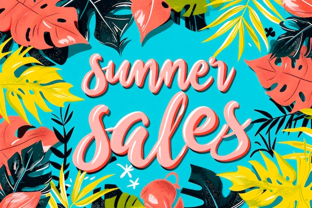 Photo arrière-plan des ventes d'été