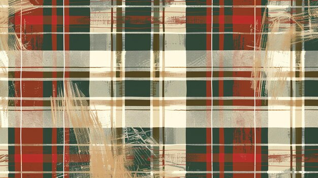 Arrière-plan de vérification à texture grunge à motifs abstraits peints en tartan à carreaux sans couture