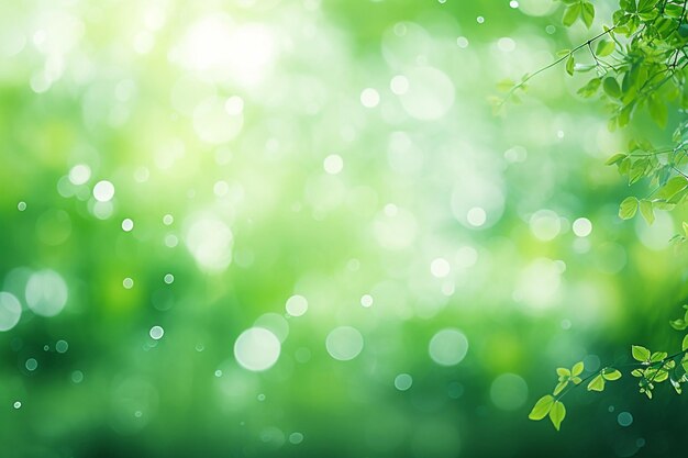 Arrière-plan vert abstrait flou d'arbre vert sur la nature et le bokeh