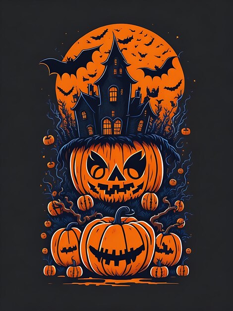 Arrière-plan de la ville d'Halloween