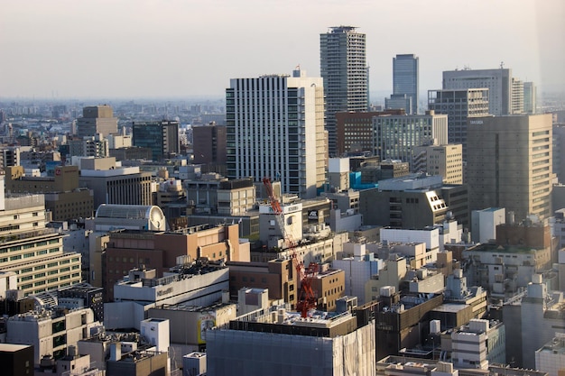 Photo arrière-plan de la ville de nagoya quartier central des affaires